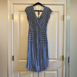Universal Thread Blue Striped Dress, Size Large